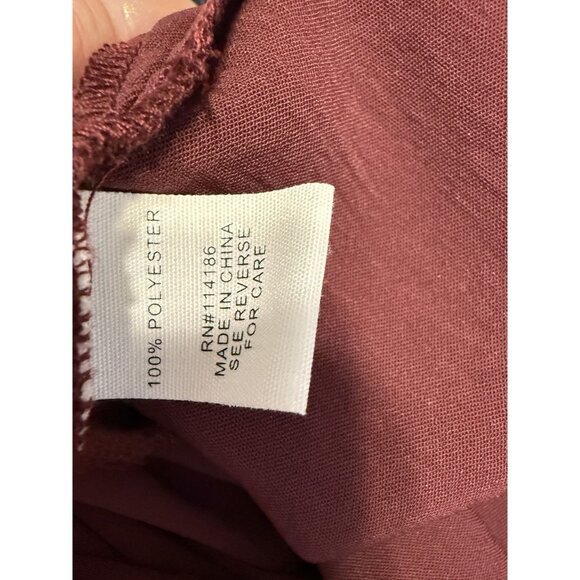 Adyson Parker Burgundy Roll Tab Button‎ Front Blouse Size 1X - Picture 5 of 5